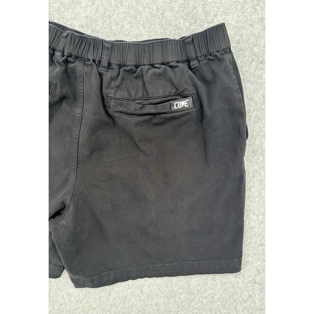 COVE USA Men's Chino Shorts 38W 5L Black Stretch Elastic Waist 5